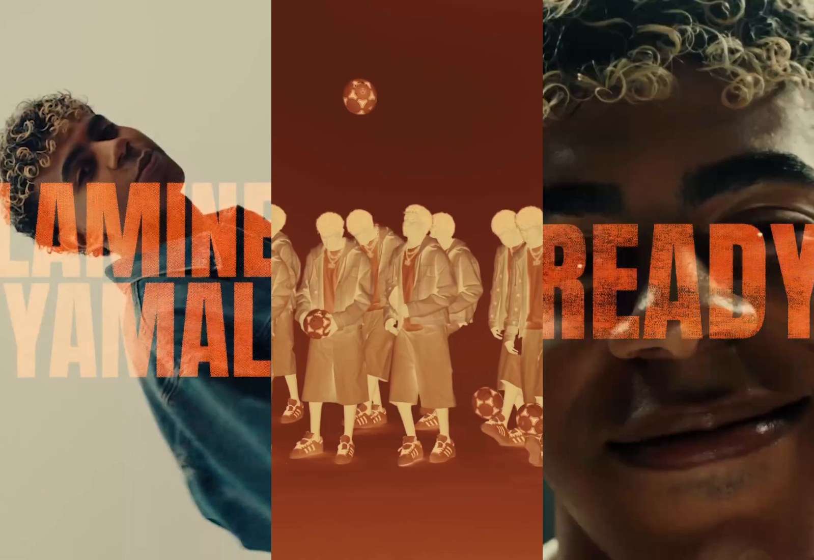 Frames from the American Eagle Lamine Yamal film